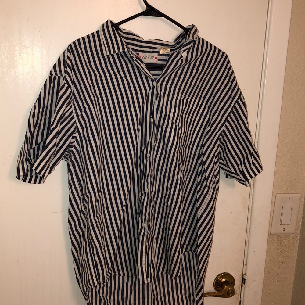 striped button up